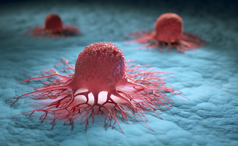 Komórki rakowe na mikroskopowym zbliżeniu