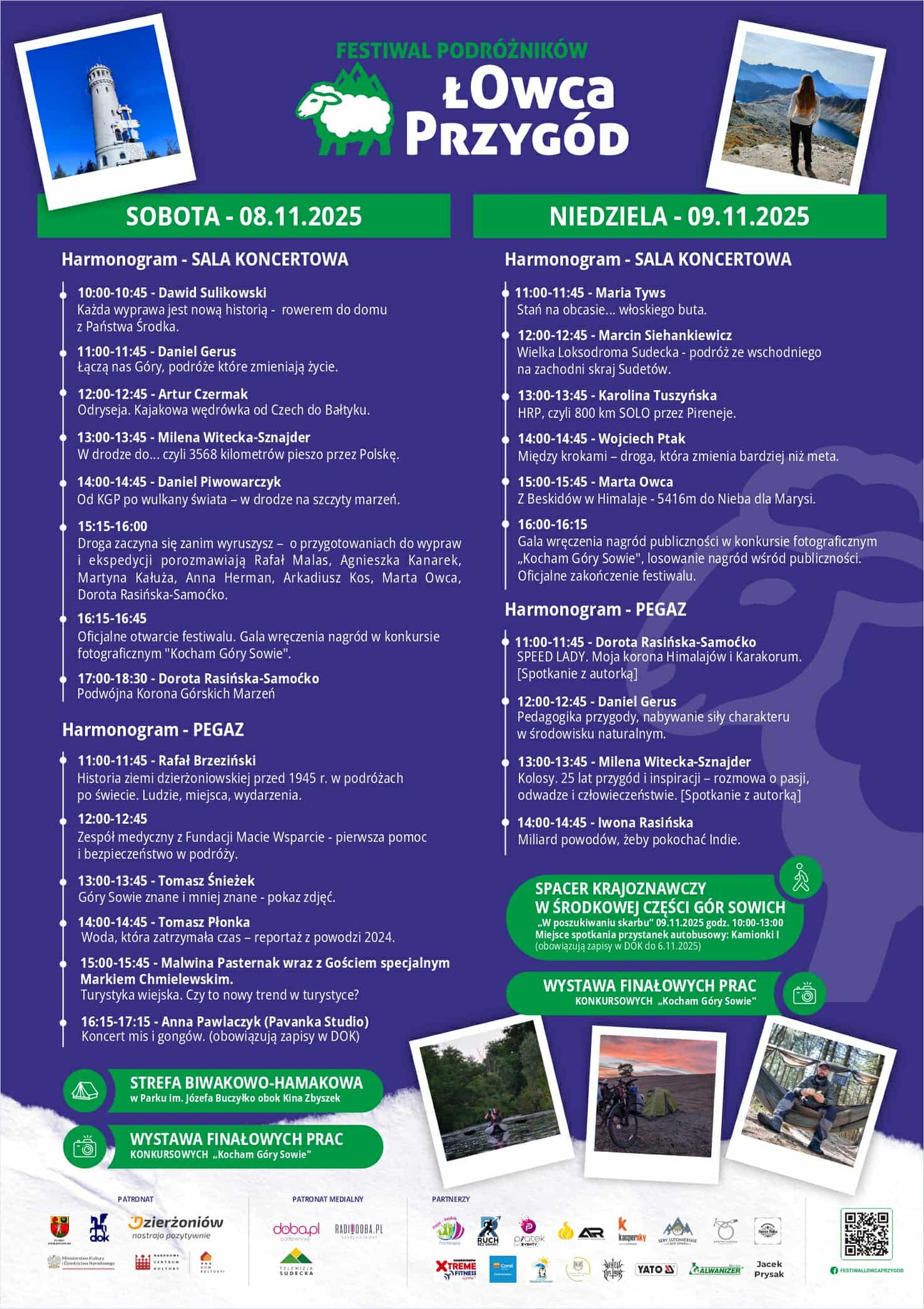 Harmonogram Festiwalu łOwca Przygód