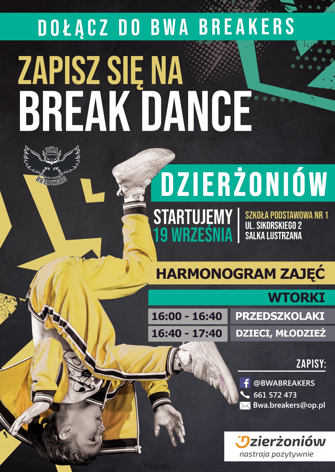 Plakat z informacjami podanymi w tekście