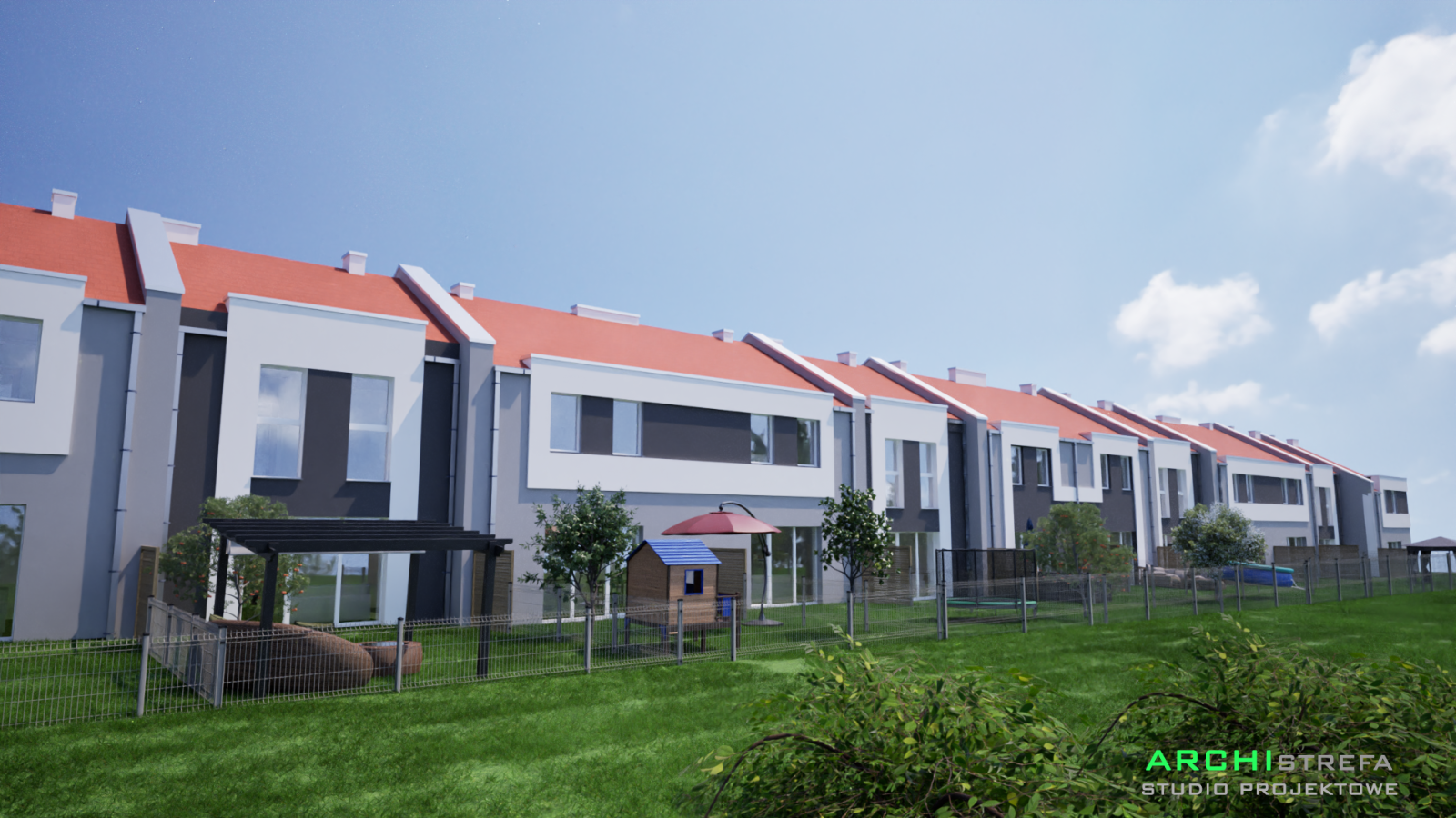 Wizualizacja domów szeregowych