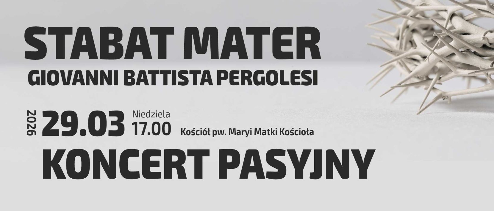 Grafika z informacją o miejscu i dacie wydarzenia