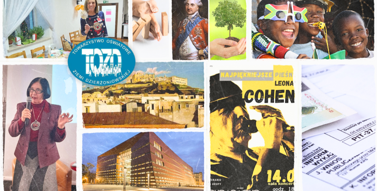 Element ozdobny - kolaż różnych zdjęć