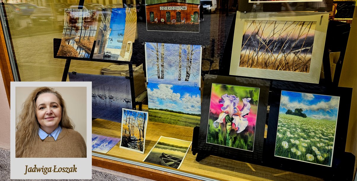 Wystawa akwareli w Oknie Artystycznym dzierżoniowskiego ratusza