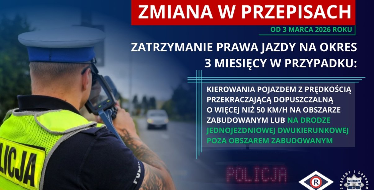 grafika z policjantem ruchu drogowego i treścią jak w tekście