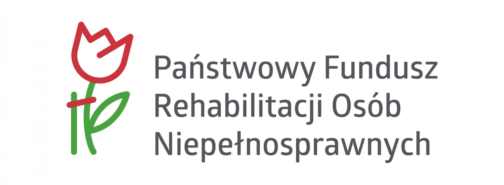Rysunek kwiatka i napis Państwowy Fundusz Osób Niepełnosprawnych 