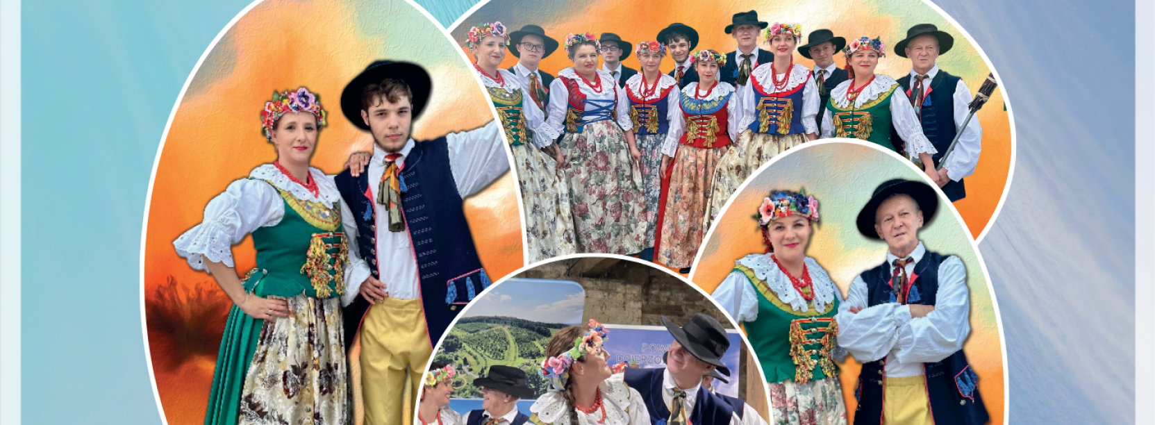 Plakat ze zdjęciami Zespołu Pieśni i Tańca Ślężanie