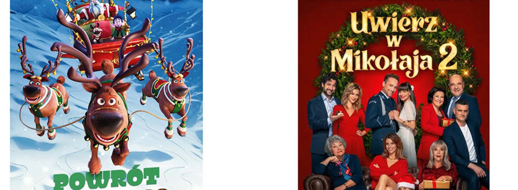 Kolaż plakatów z grudniowego repartuaru Kina Zbyszek w Dzierżoniowie