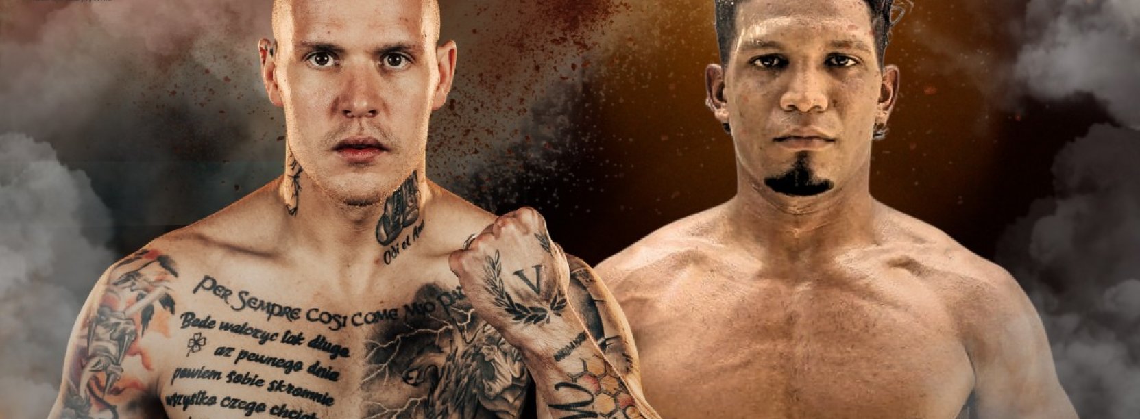 pięciaż Kamil Bednarek i kolumbijski bokser  Evandera Castilla