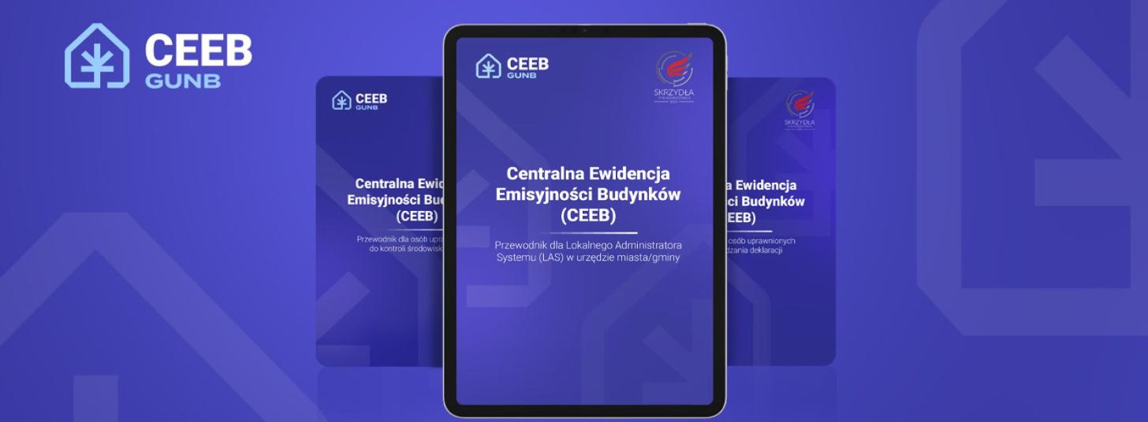 Niebieskie tło z napisem CEEB