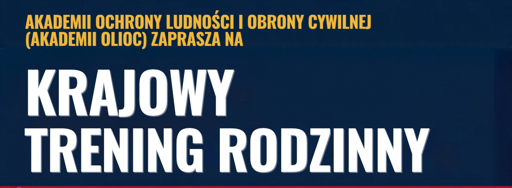 Plakat wydarzenia ze zdjęciem czteroosobowej rodziny siedzącej przy stole