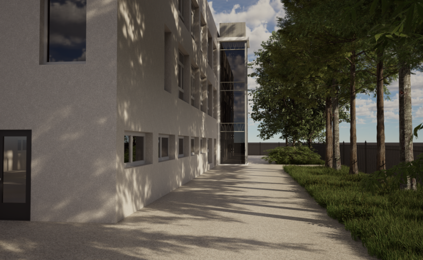 Wizualizacja nowego budynku żłobka miejskiego po modernizacji