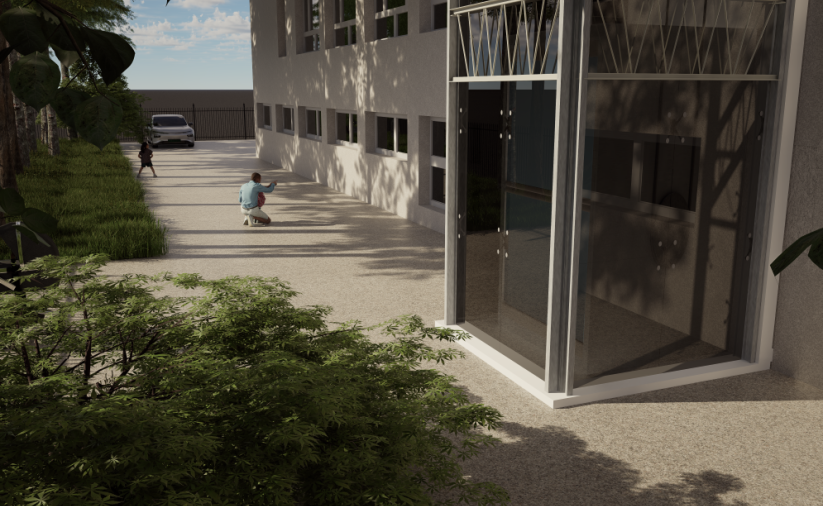 Wizualizacja nowego budynku żłobka miejskiego po modernizacji