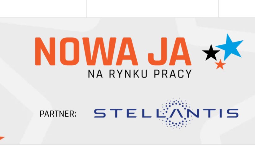 Element ozdobny - pomarańczowy napis Nowa Ja