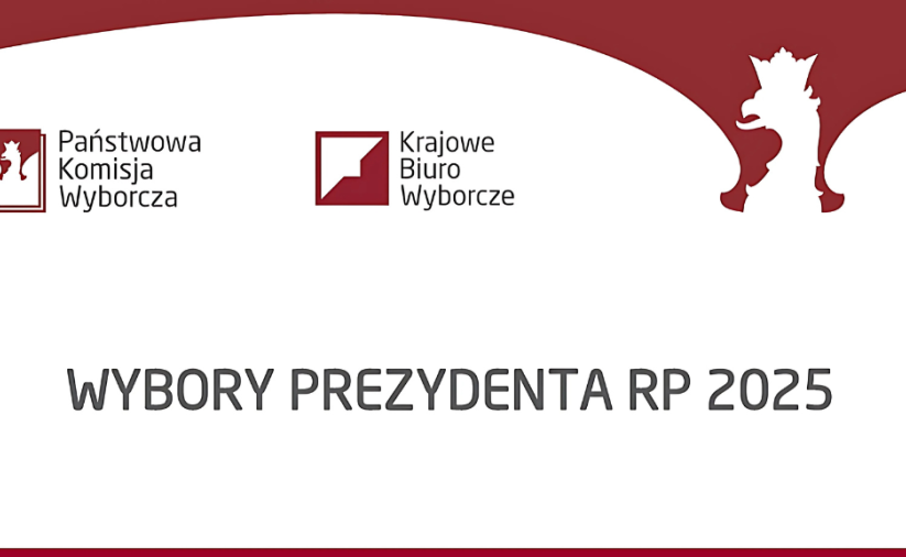 Grafika ozdobna z napisem Wybory Prezydenta RP 2025