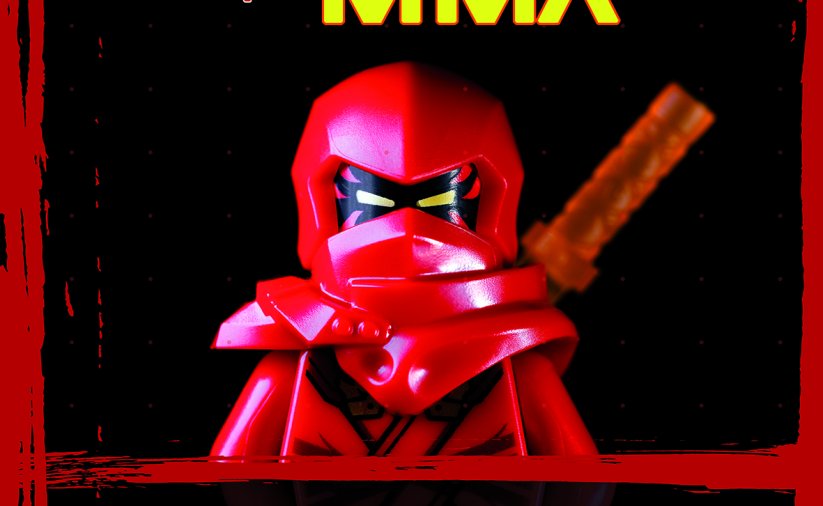 Plakat wydarzenia Puchar Polski NO GI i GI oraz MMA, na środku znajduje się czerwony ludzik w stylu ninja.