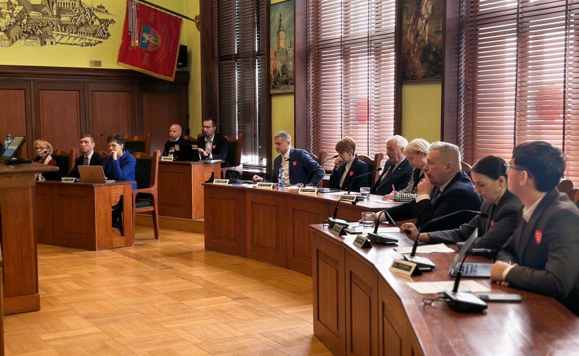 radni podczas sesji RM na sali rycerskiej