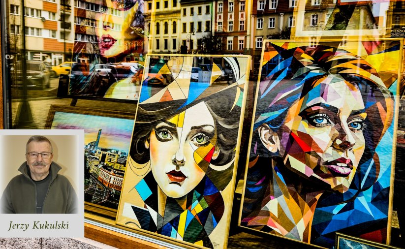 Kolaż ze zdjęcia wystawy i fotografii autora, Jerzego Kukulskiego