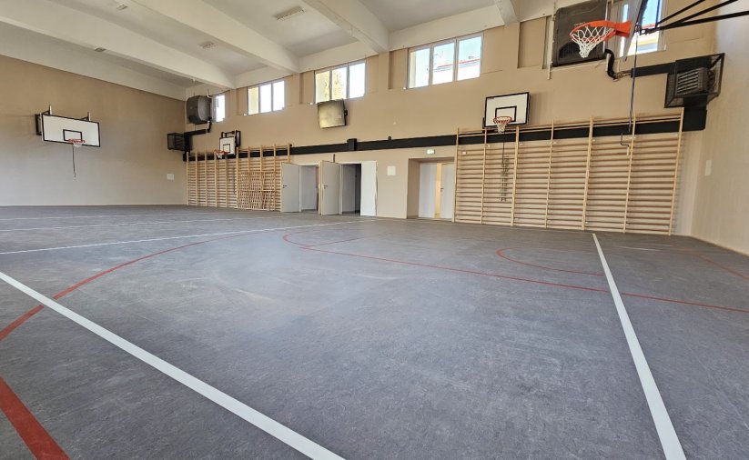 nowo wyremontowana sala gimnastyczna w SP 9