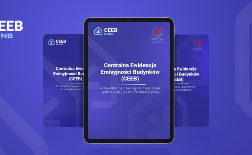 Niebieskie tło z napisem CEEB