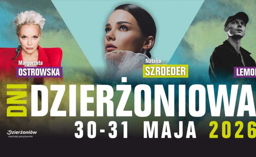 Grafika na Dni Dzierzioniowa 2026. Na niej Małgorzata Ostrowska, Natalia Szroeder i Lemon
