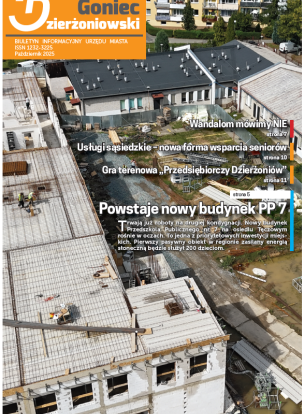 Zdjęcie na okładce z budowanym budynkiem przedszkola